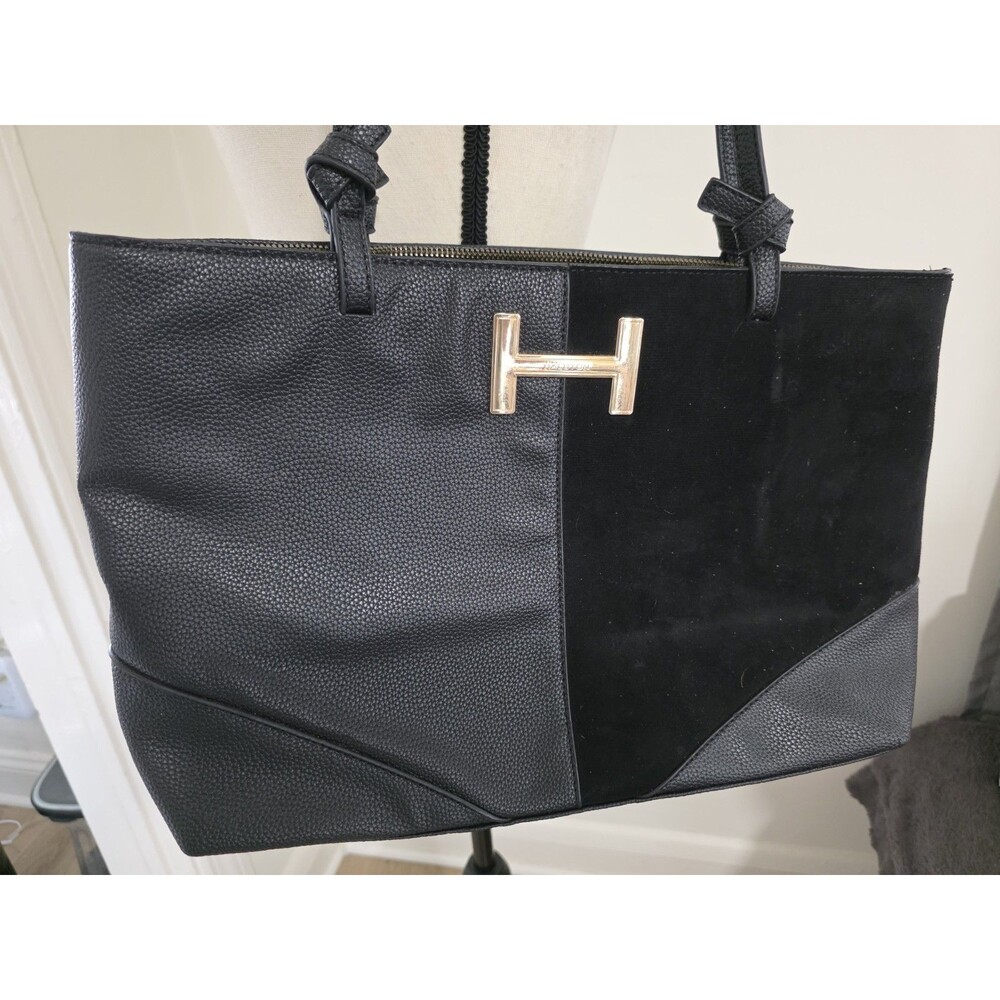 Classic HALSTON HERITAGE Women’s Black Leather ToteBag PURSE Approx  16X11 VGUC